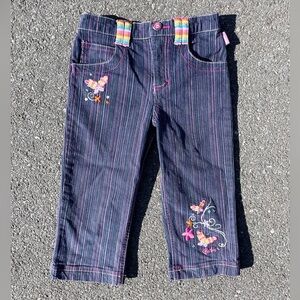 Barbie FairyTopia Butterfly Stripe 2006 Mattel Denim Jeans Youth (6) Fairycore
